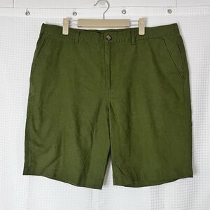 Isle Bay Linens Men’s Shorts Green Size 38 Linen Cotton Blend Casual